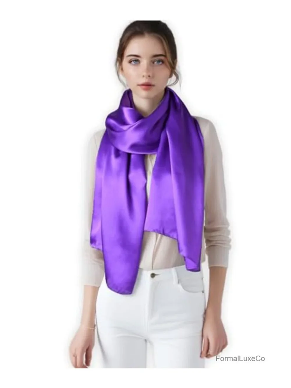 100% Mulberry Silk Long Scarf Wrap - Large Oblong Shawl with Gift Packaging